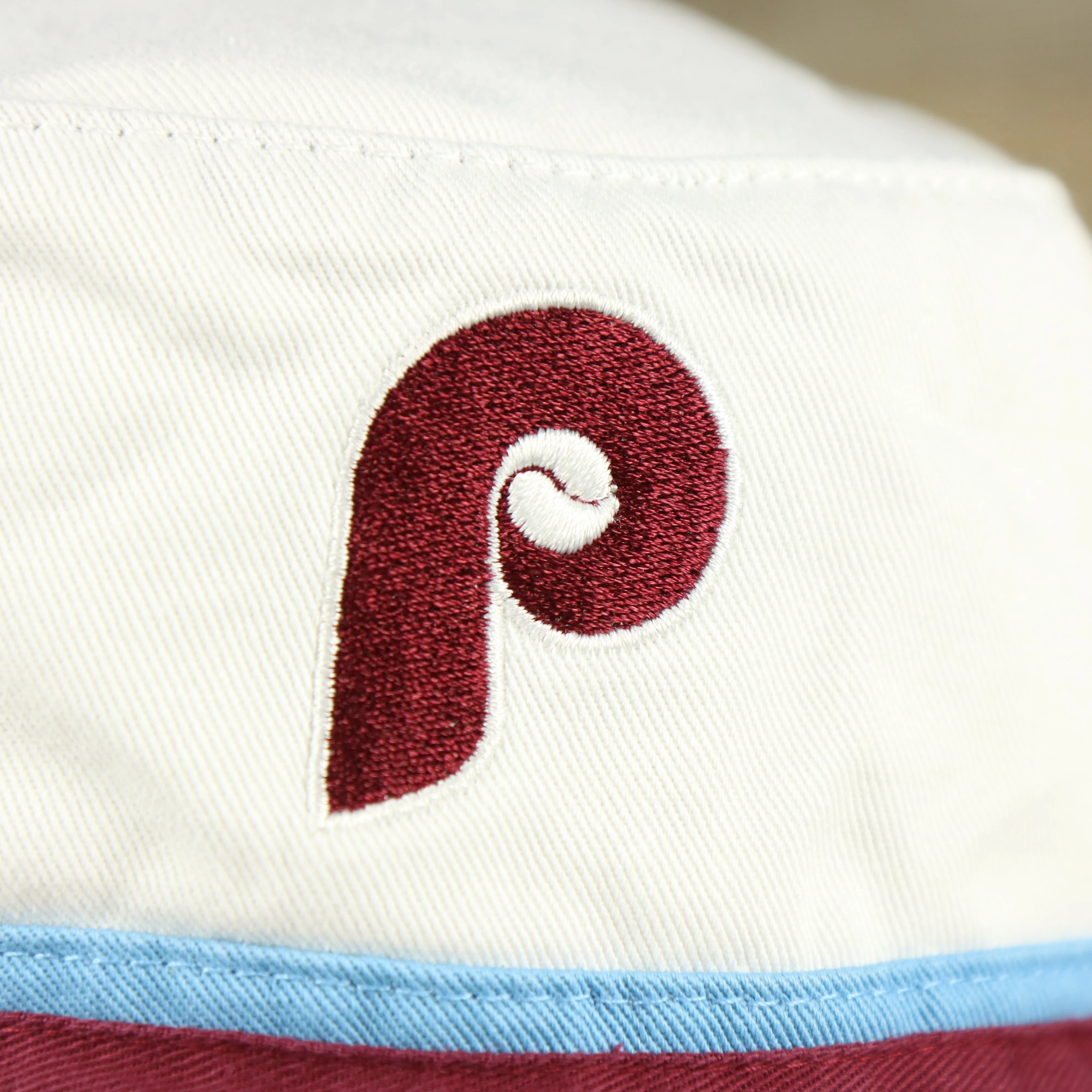 Cooperstown Philadelphia Phillies Striped White Bucket Hat