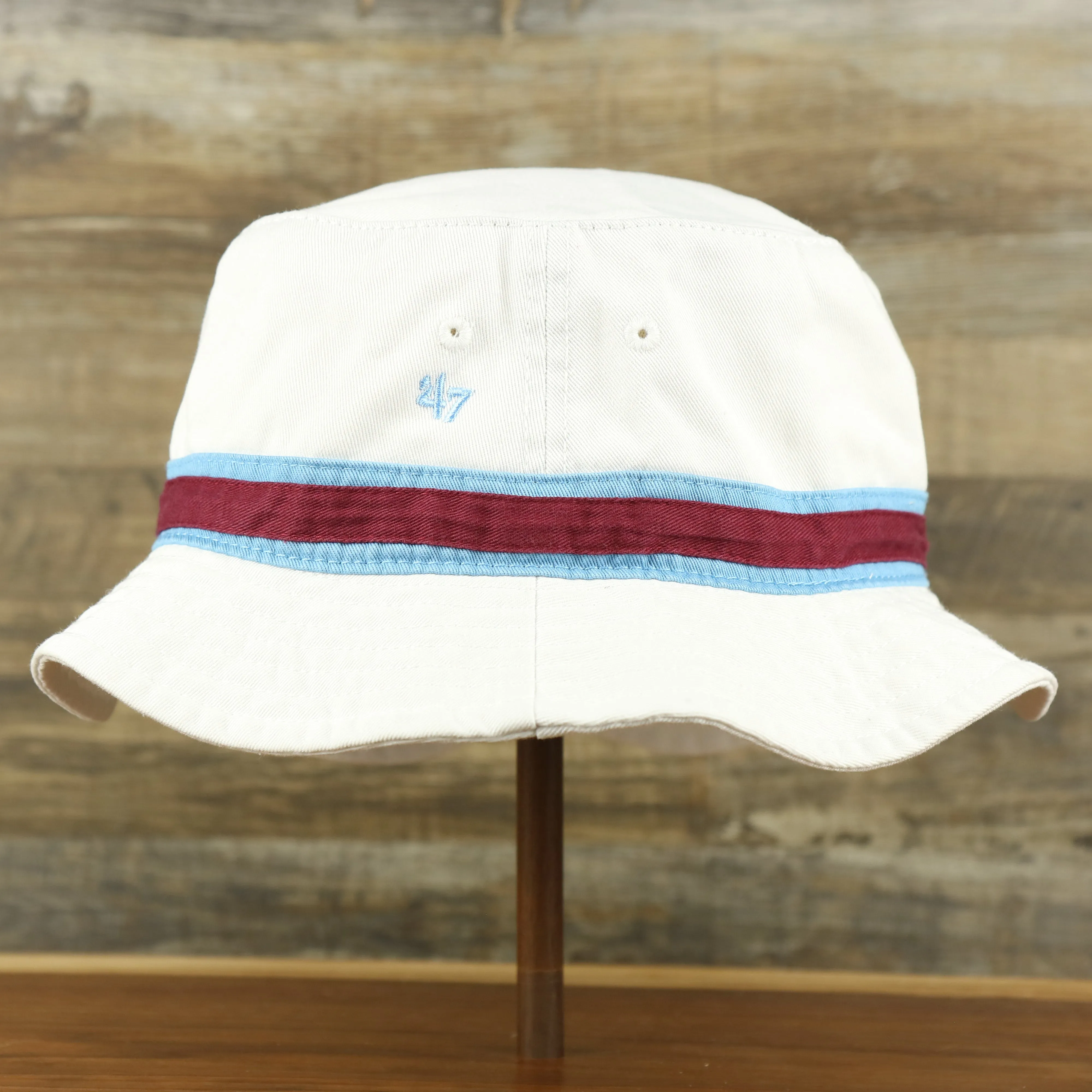 Cooperstown Philadelphia Phillies Striped White Bucket Hat