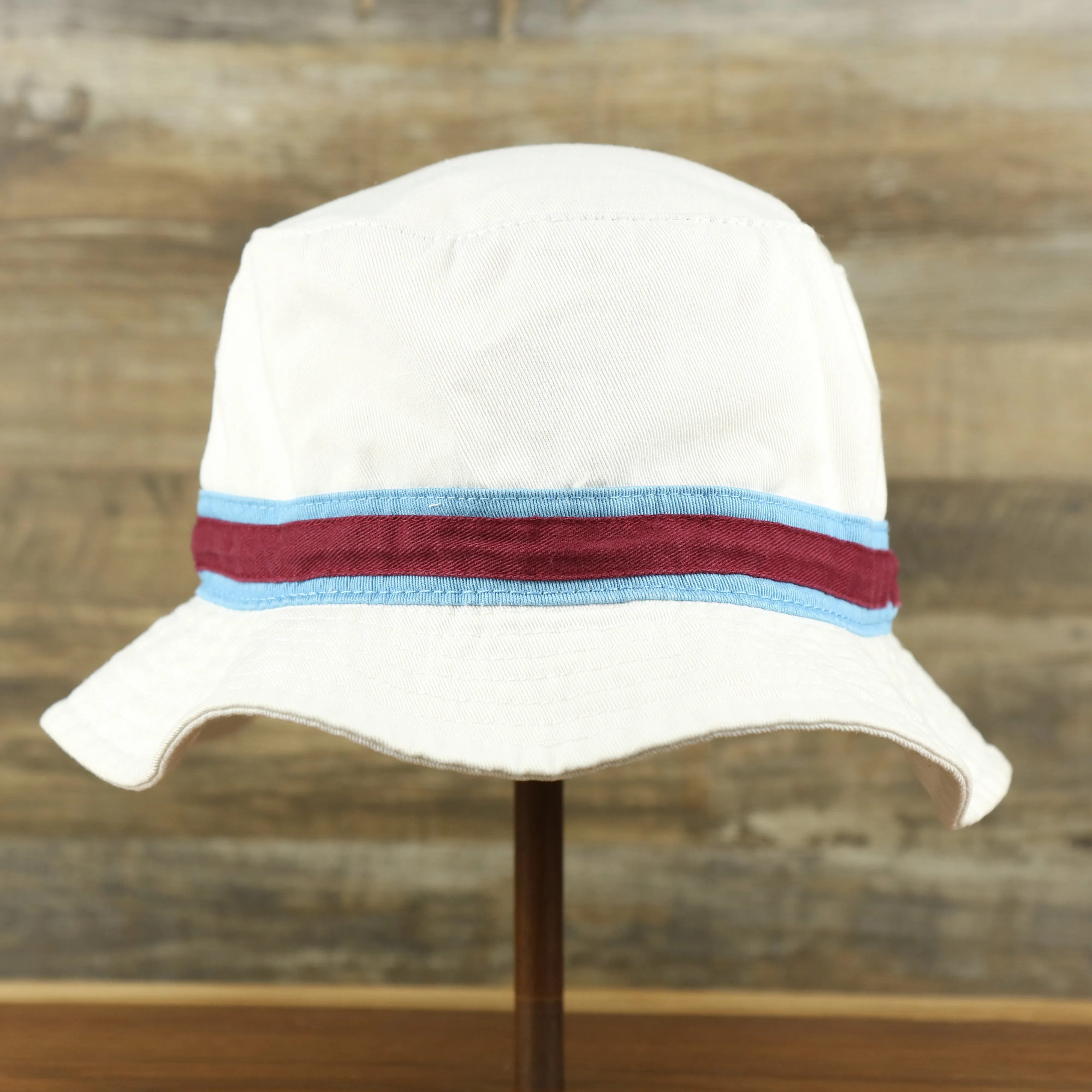 Cooperstown Philadelphia Phillies Striped White Bucket Hat