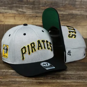 Cooperstown Pittsburgh Pirates Wordmark  Green Bottom 1980s Logo Pirates Side Patch Dad Hat in Gray - Buy Online