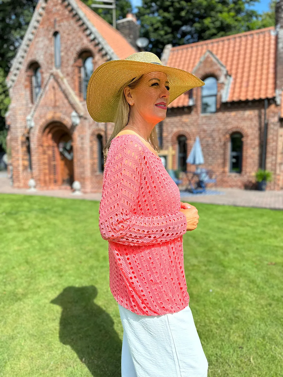 Coral Lightweight Top with Multiple Holes