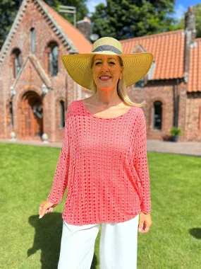 Coral Lightweight Top with Multiple Holes