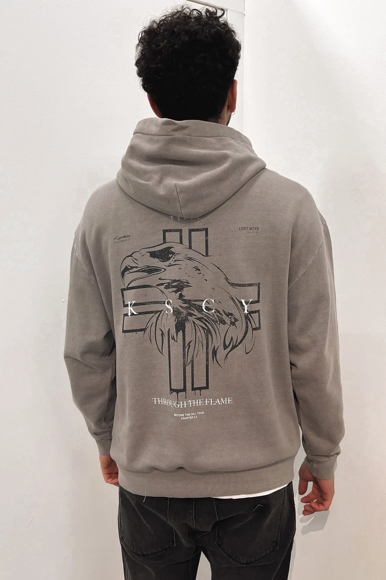 Cordero Relaxed Hooded Sweater Pigment Elephant Grey