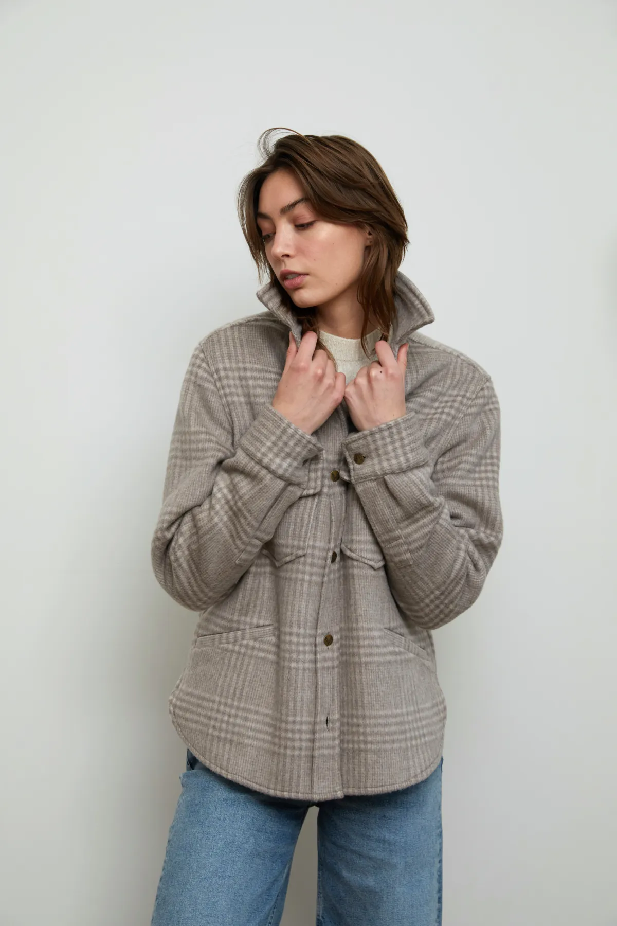 Cottage Coat - Plaid Oatmeal