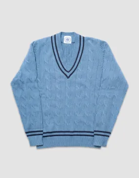 COTTON CRICKET SWEATER - BLUE/NAVY