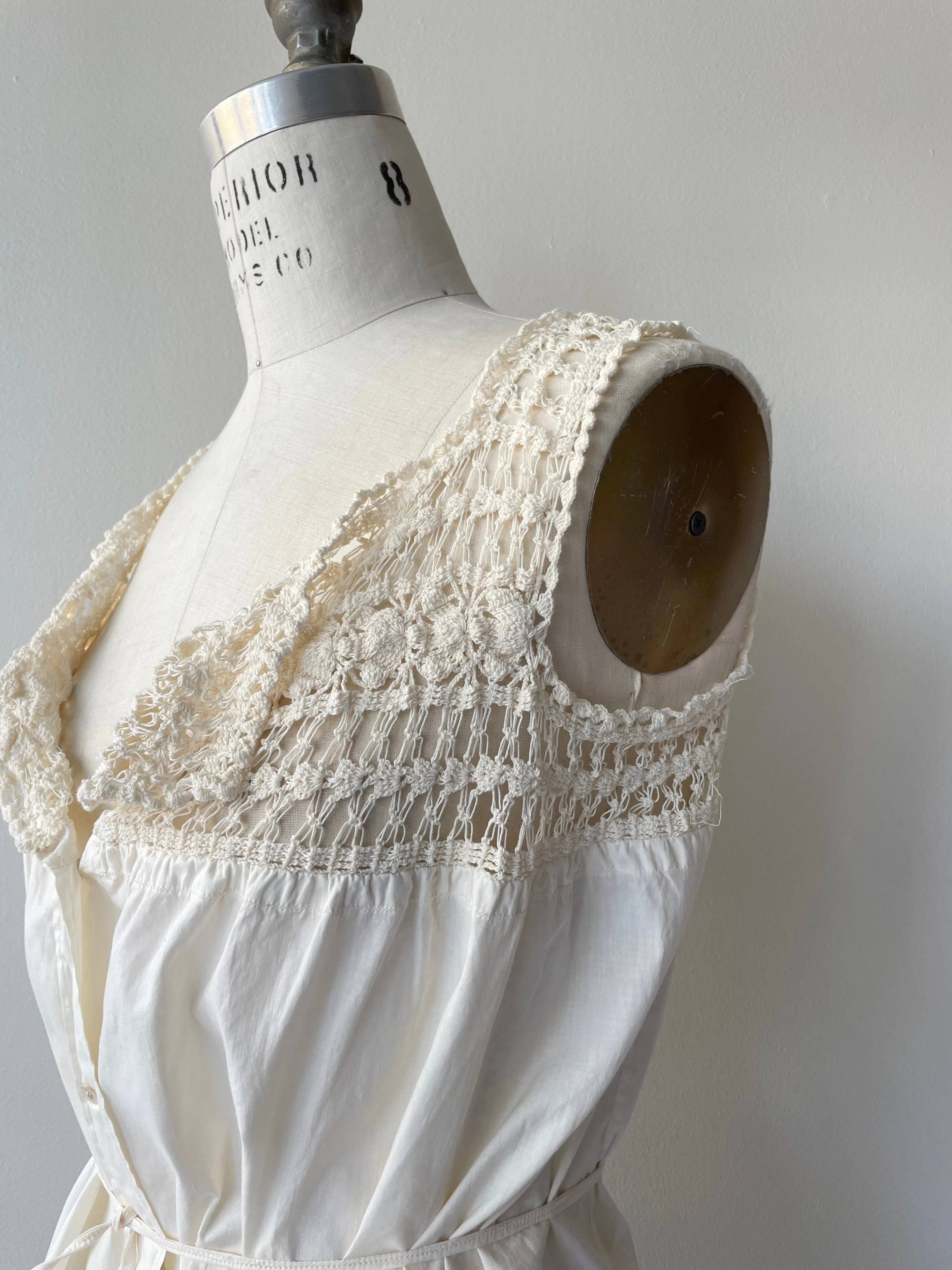 Cotton Crochet Top | Vintage 1910s