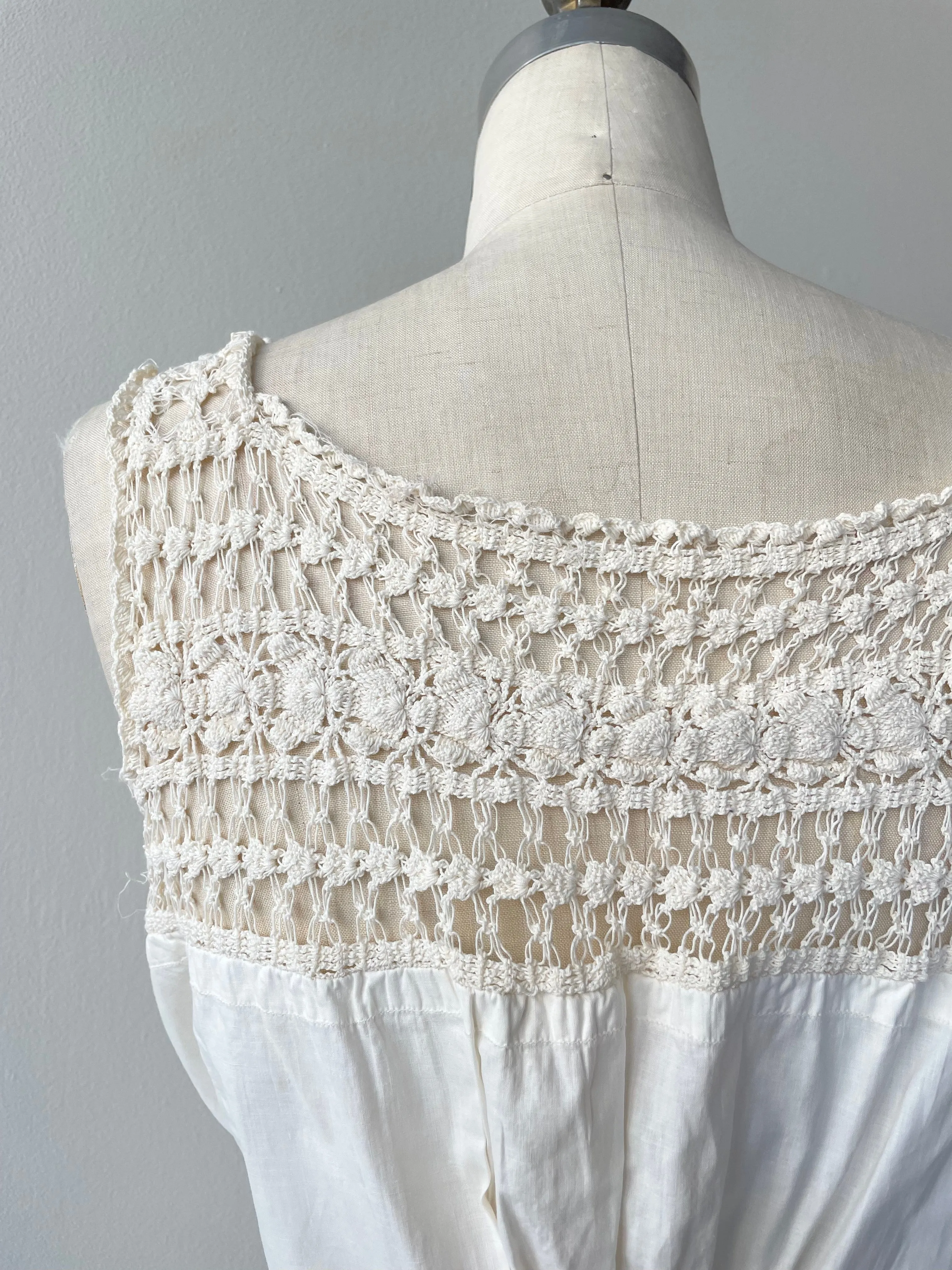 Cotton Crochet Top | Vintage 1910s