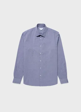 Dark Blue Oxford Shirt for Men.