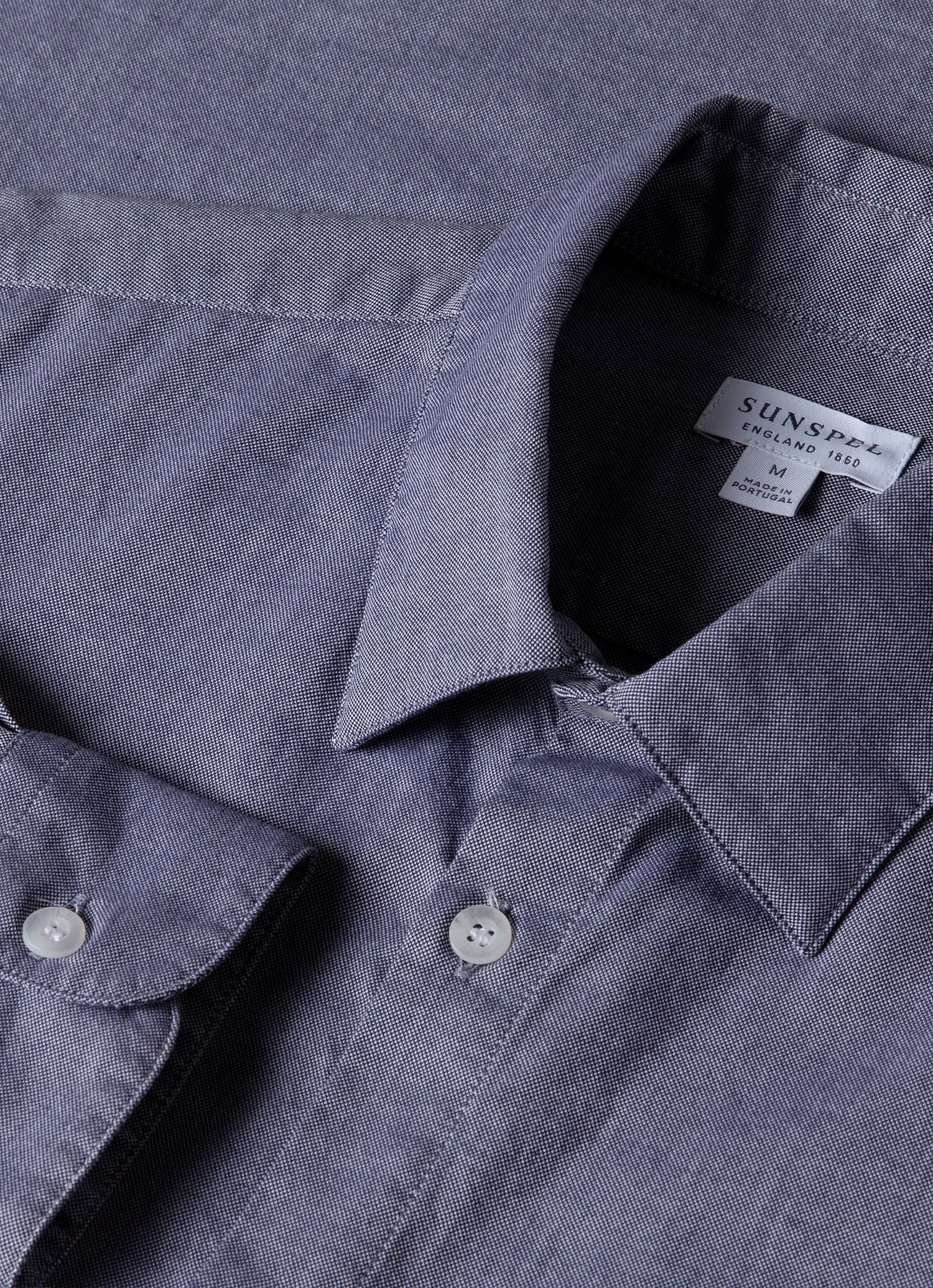 Dark Blue Oxford Shirt for Men.