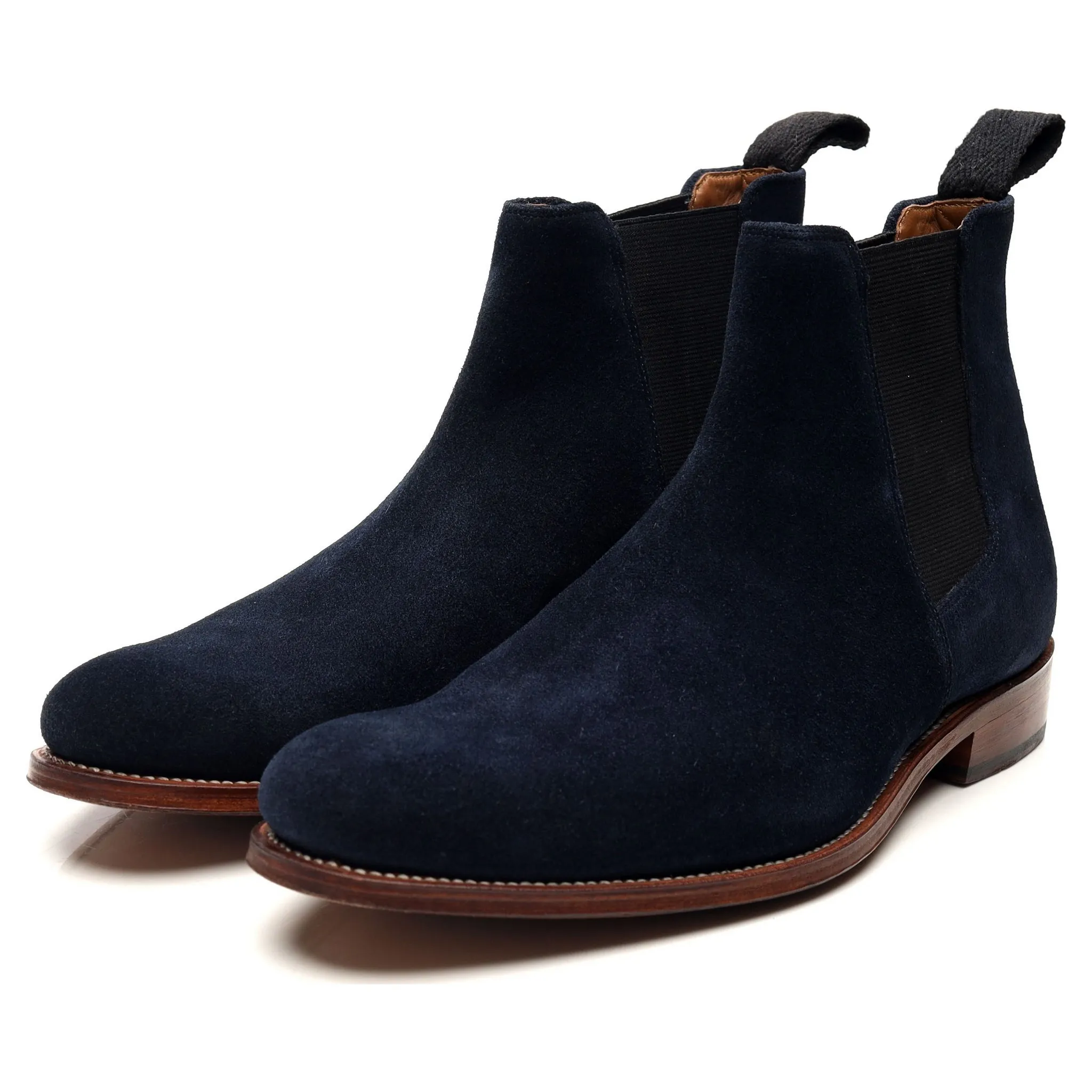 'Declan' Navy Blue Suede Chelsea Boots UK 7 F