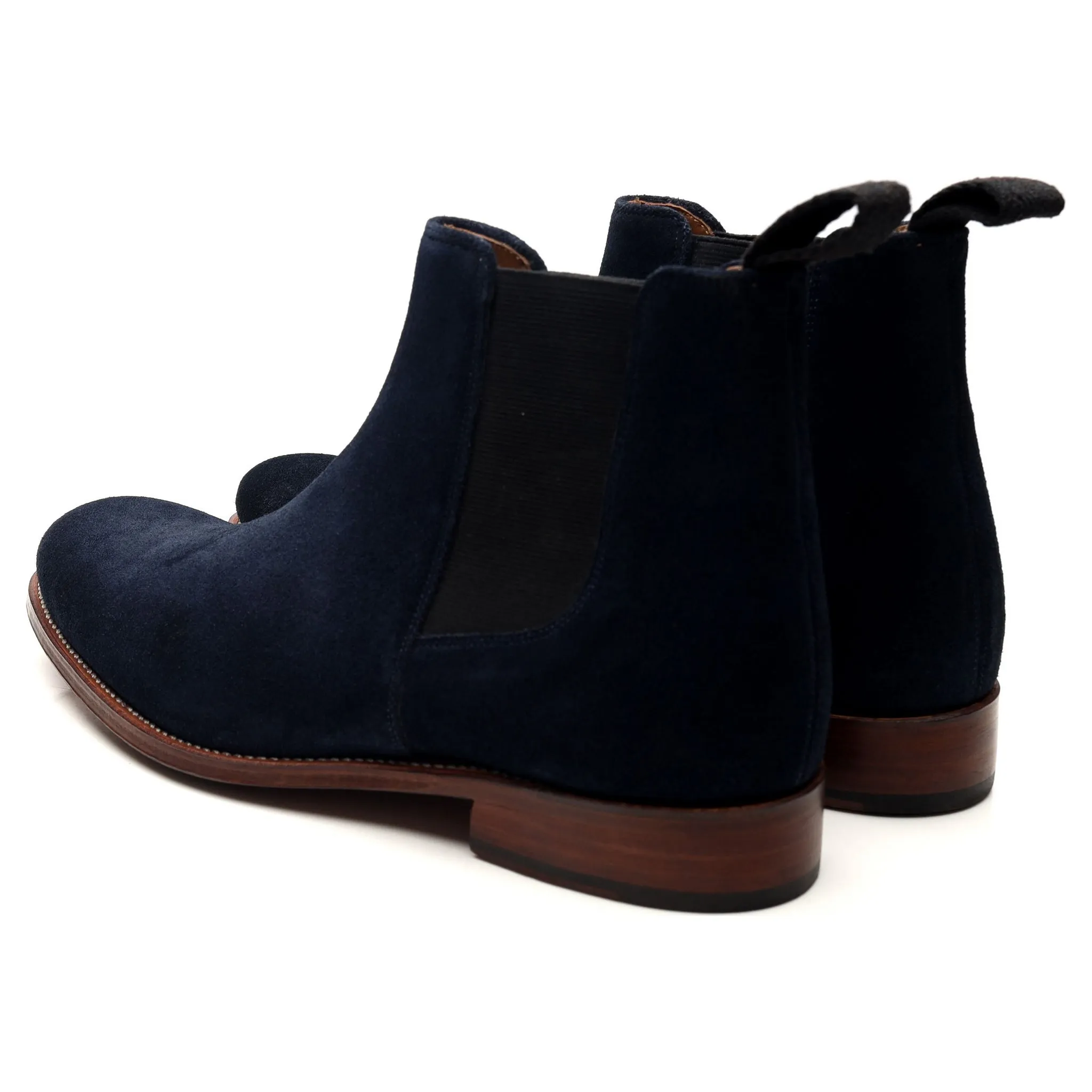 'Declan' Navy Blue Suede Chelsea Boots UK 7 F