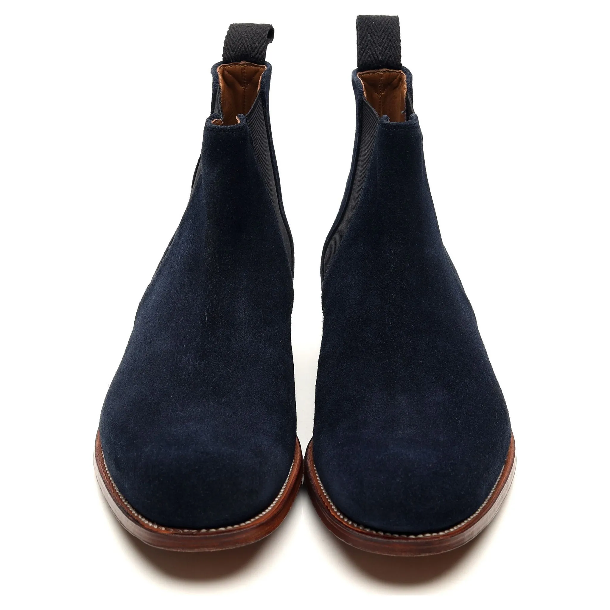 'Declan' Navy Blue Suede Chelsea Boots UK 7 F