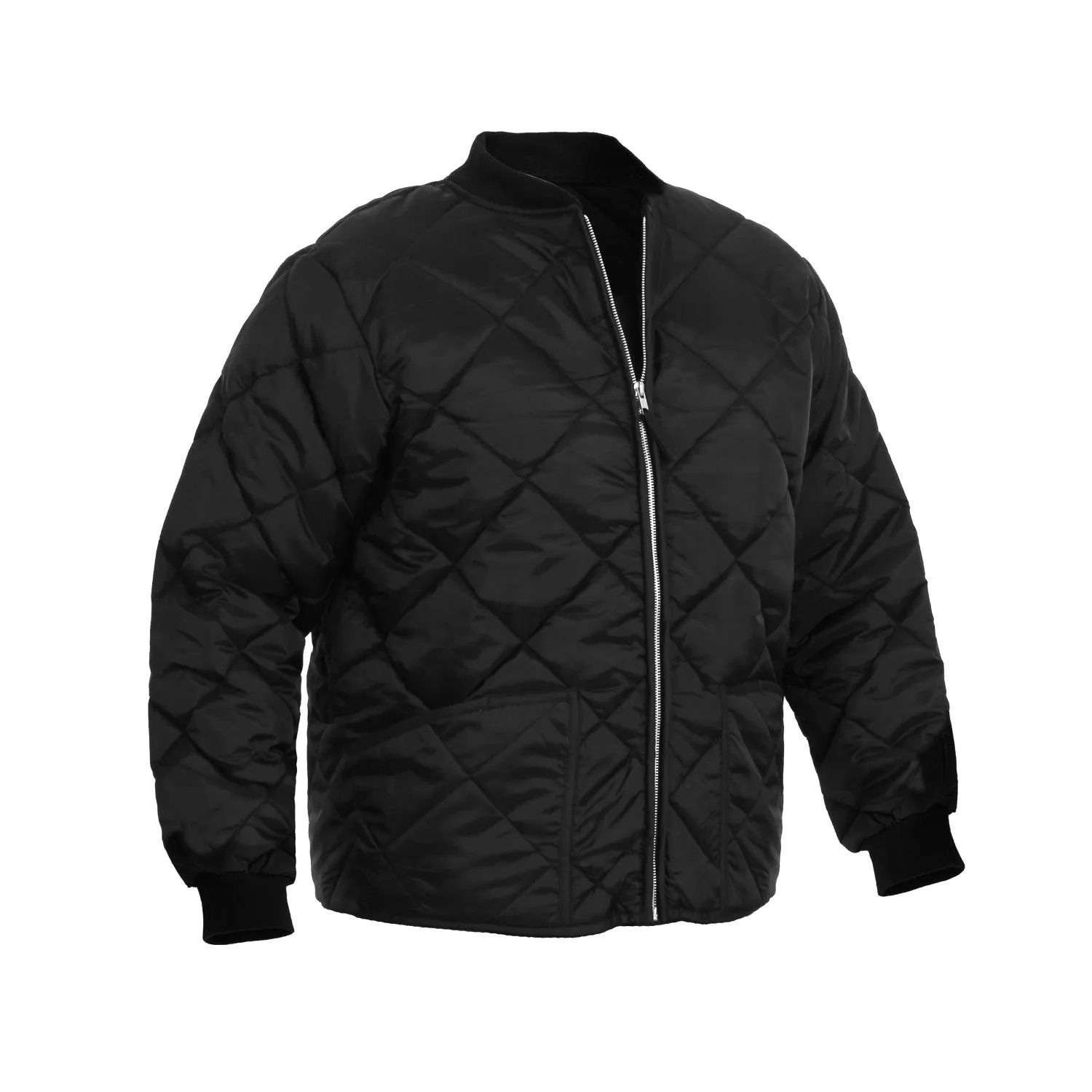 Diamond Nylon Quilted Flight Jacket