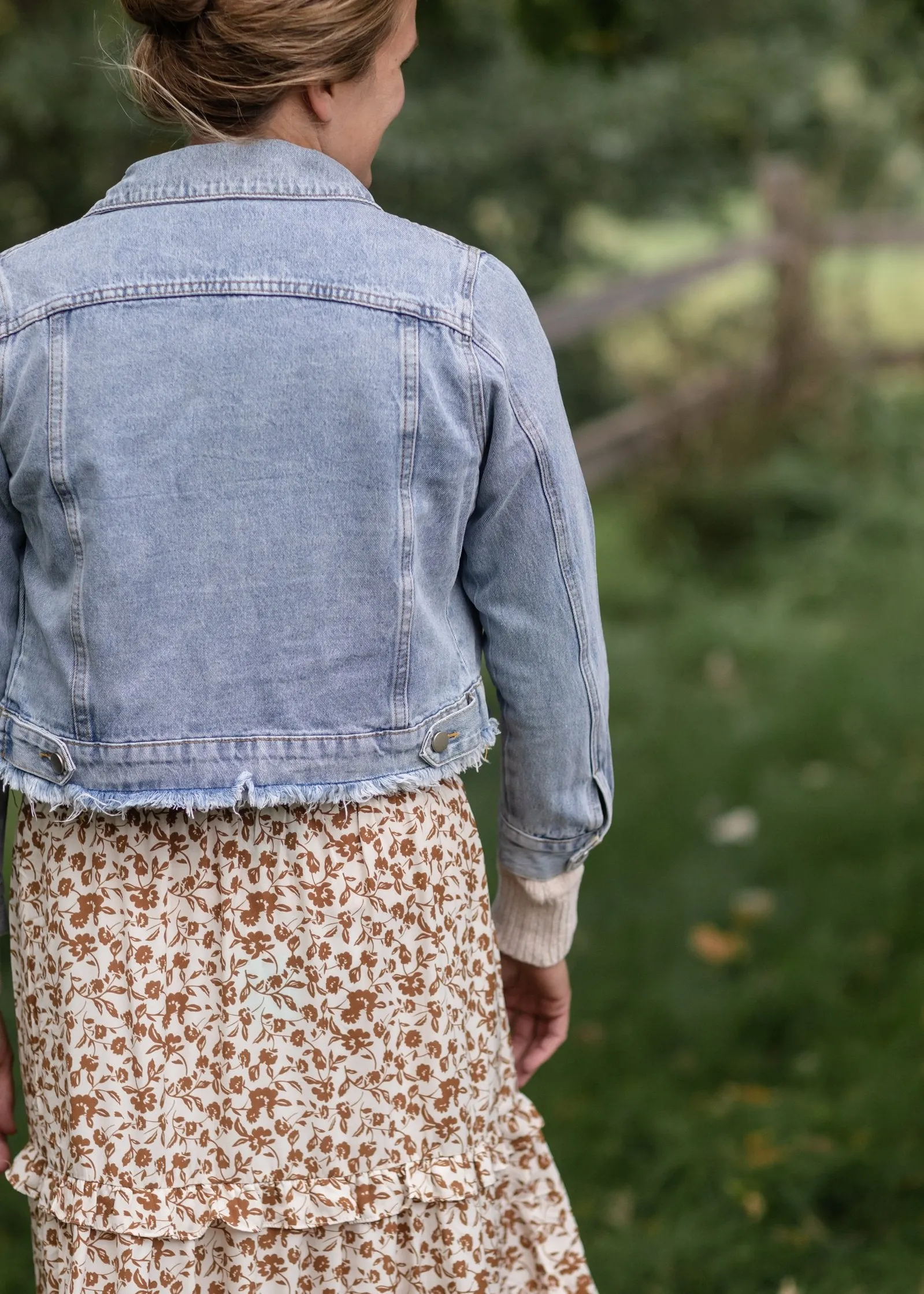 Distressed Light Wash Denim Jean Jacket - FINAL SALE