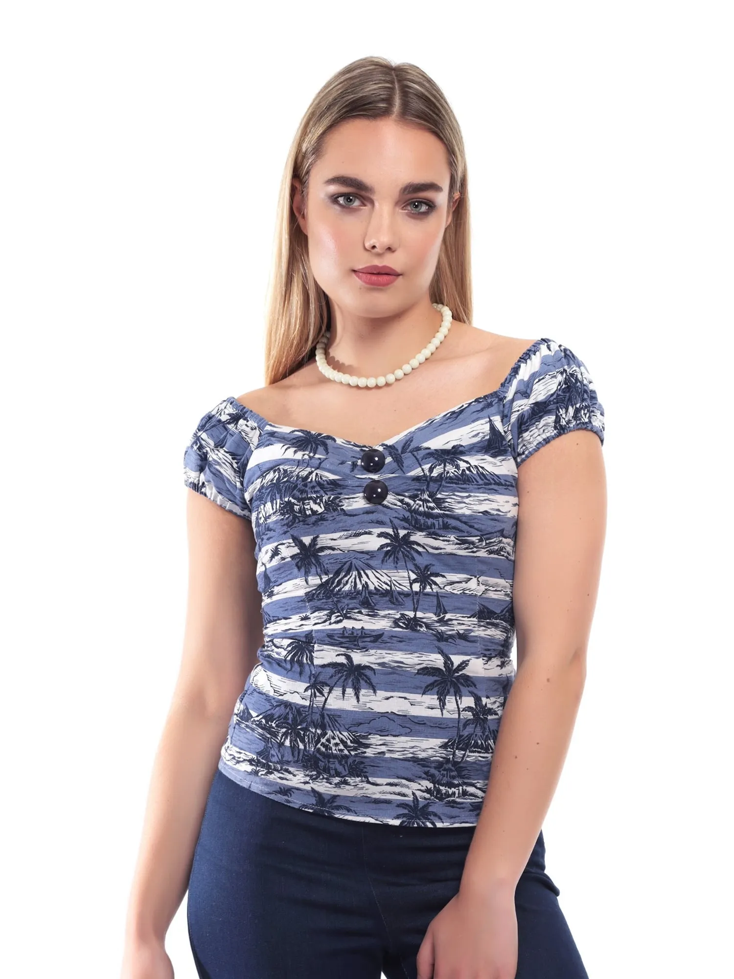 Dolores Top Mahiki Print XXS XS ONLY