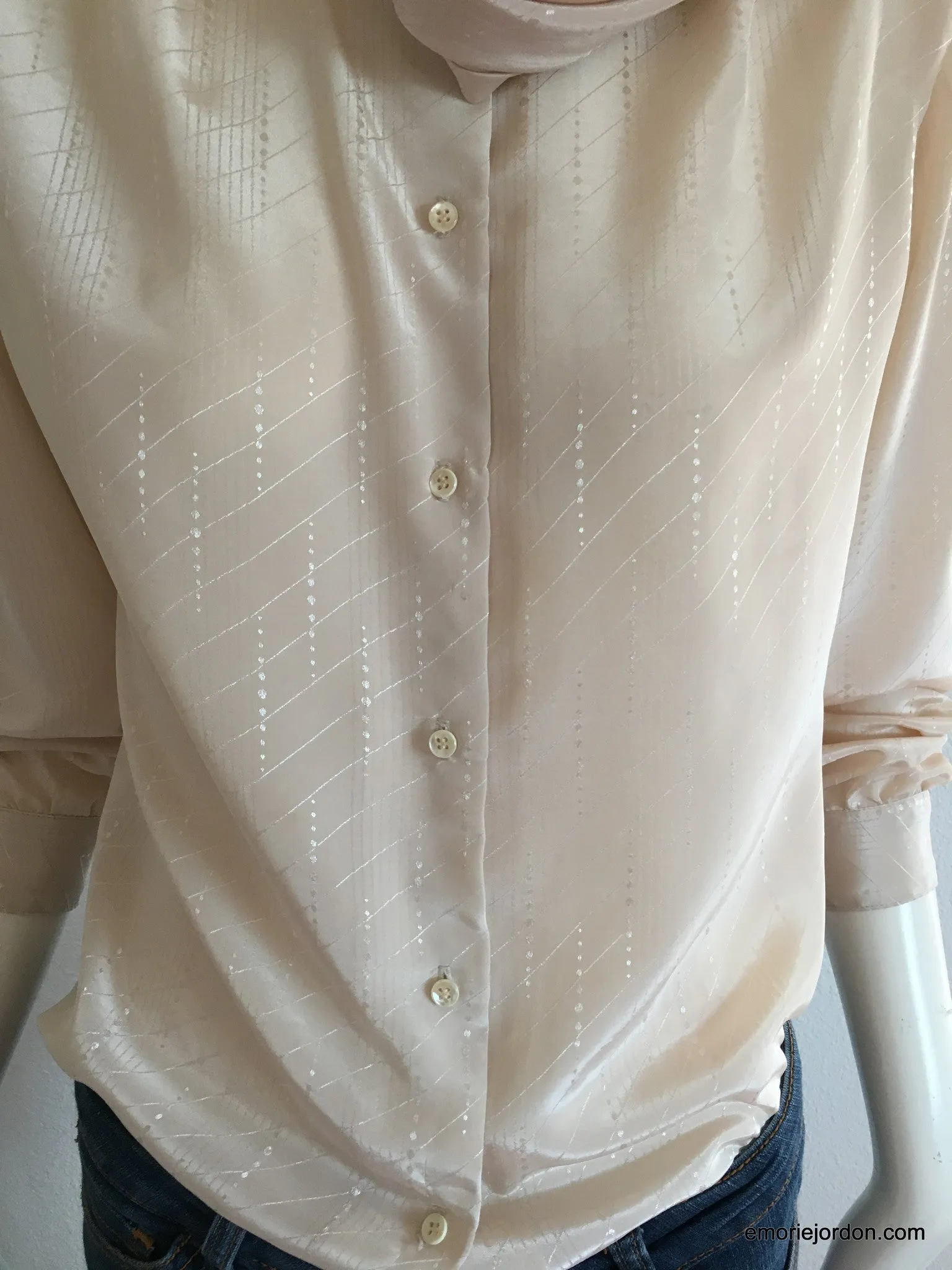 Dotted Blouse with Lines