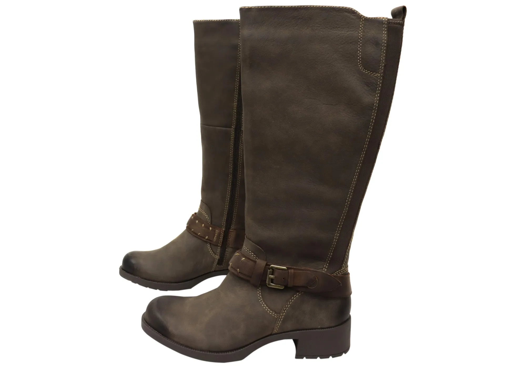 Earth Bigsky Womens Comfortable Leather Knee High Boots