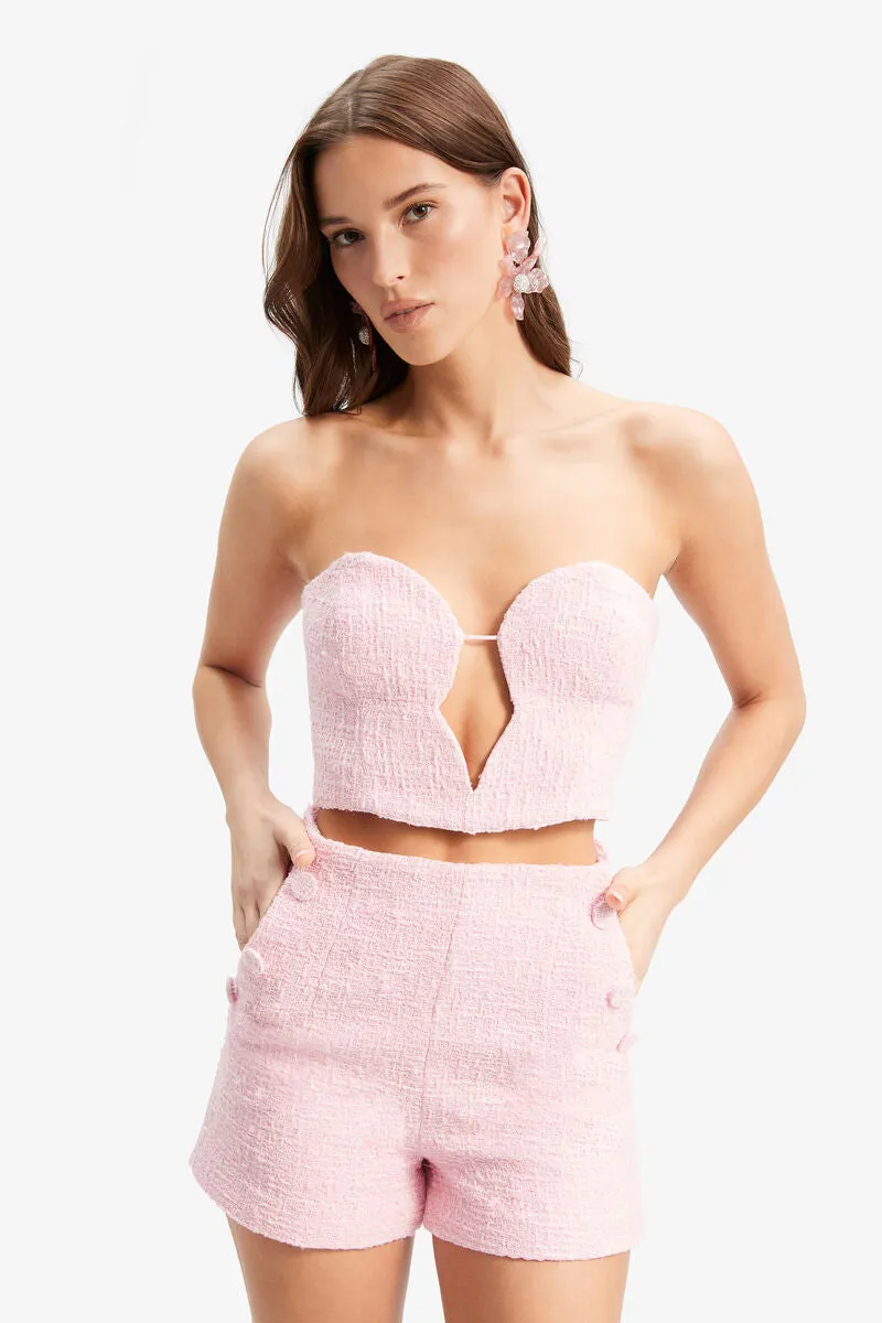 Eleni Boucle Bustier: An Exquisite & Stylish Top for Any Occasion