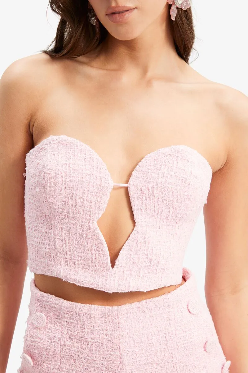 Eleni Boucle Bustier: An Exquisite & Stylish Top for Any Occasion