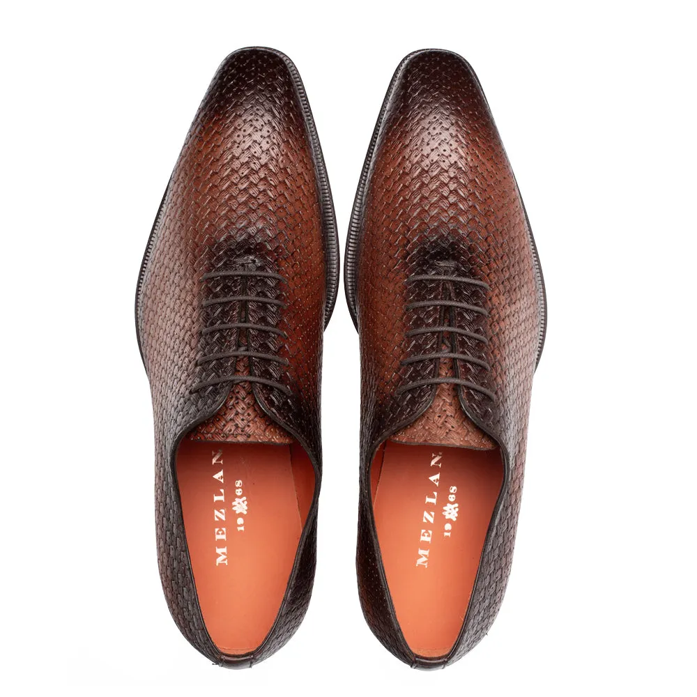 Embossed Calfskin Full-grain Oxford Shoes