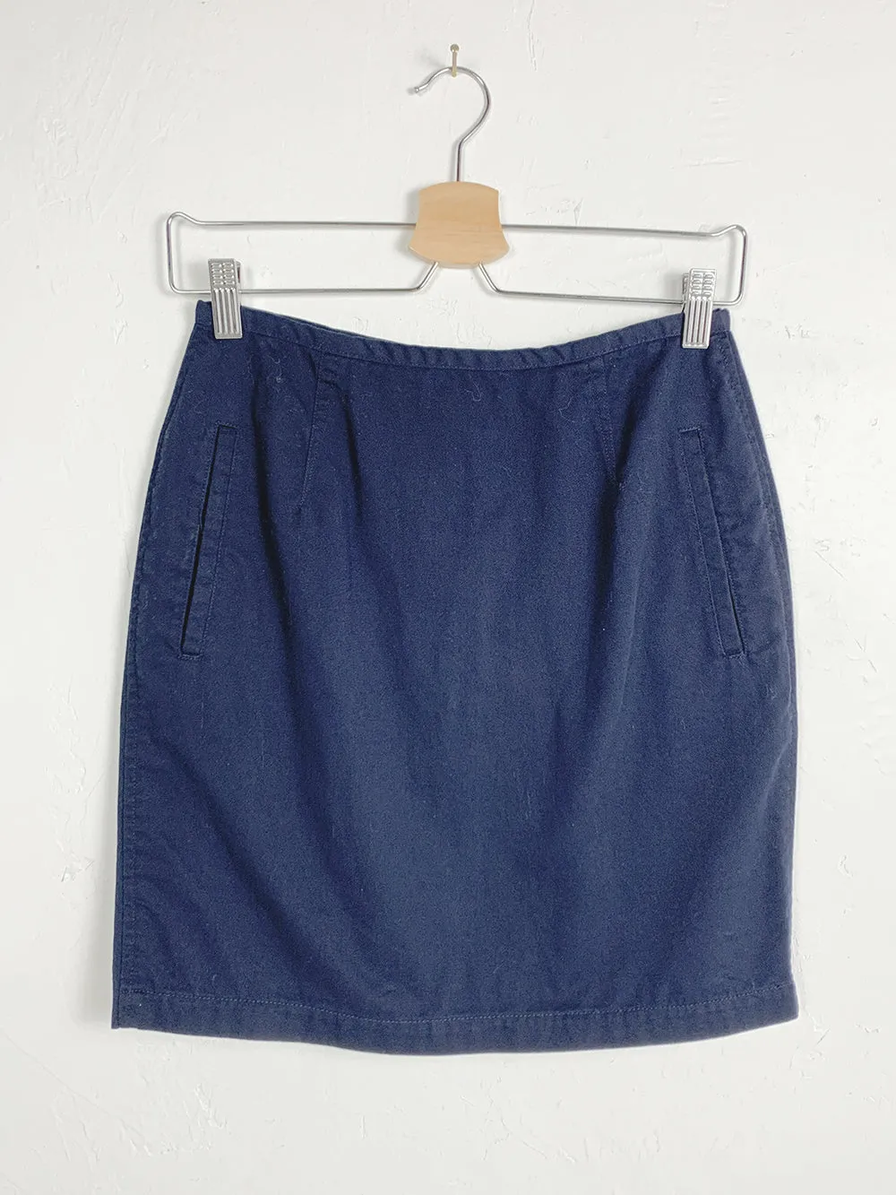 ESPRIT Navy Mini Skirt Cotton - Shop Now