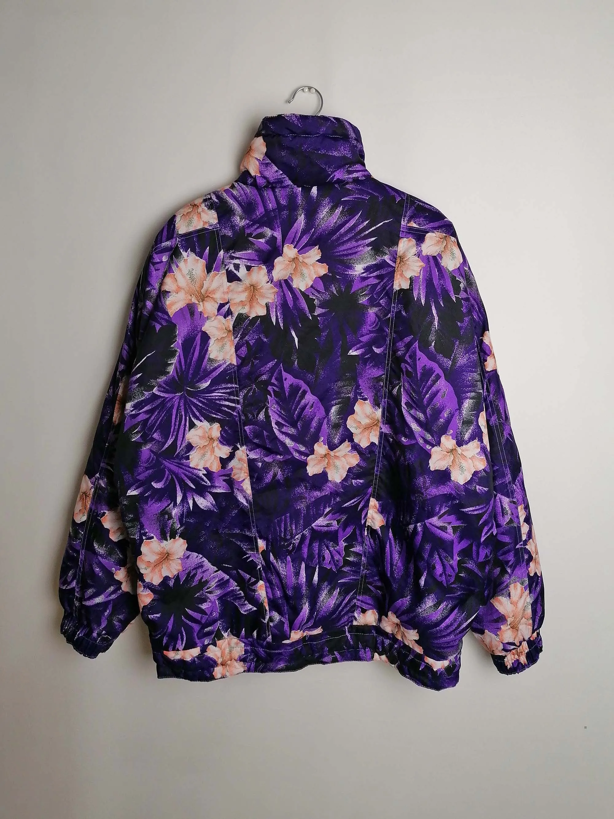 ETIREL 90s Flowers Print Winter Ski Anorak Puffer - size L-XL