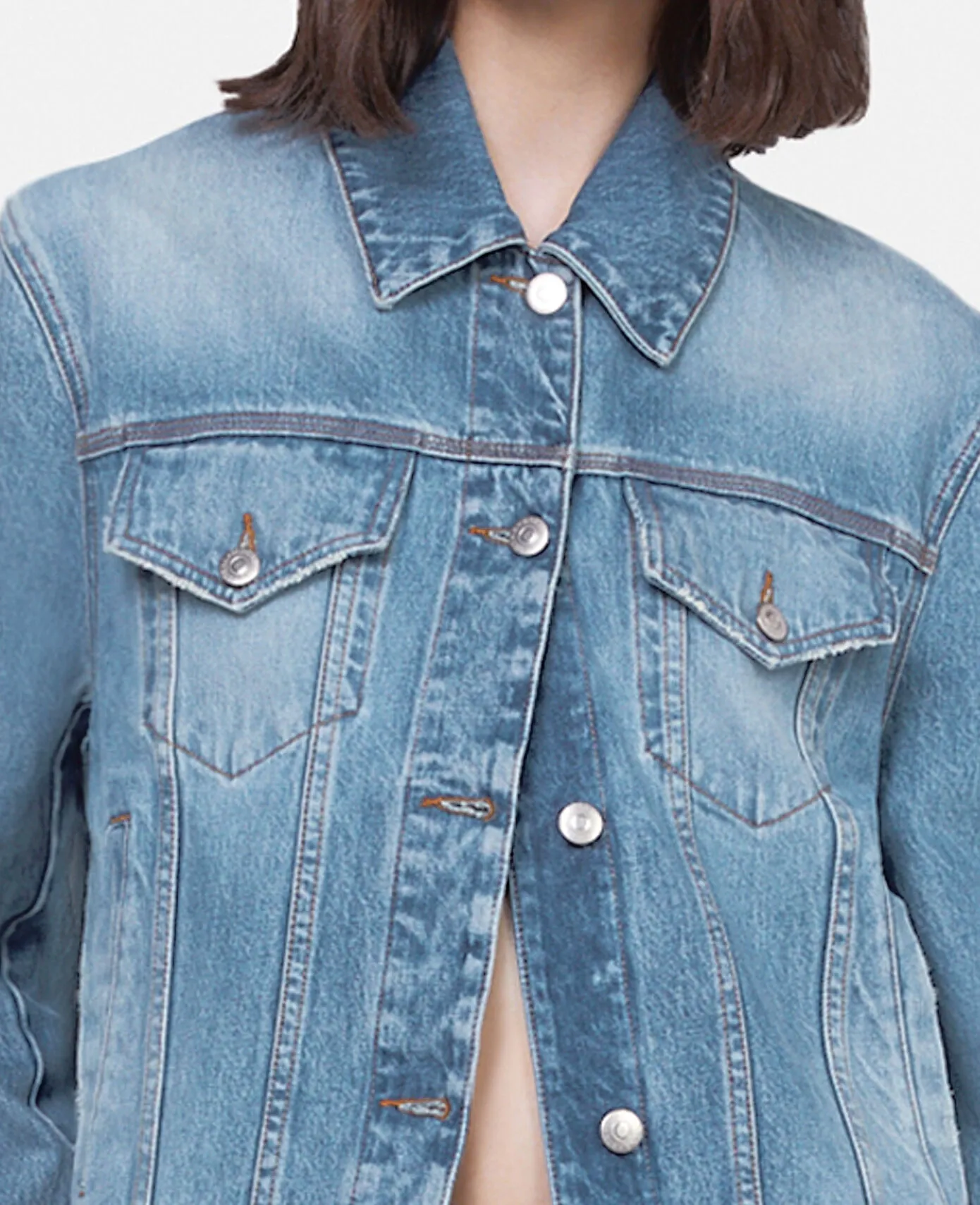 Falabella Chain Light Wash Denim Jacket