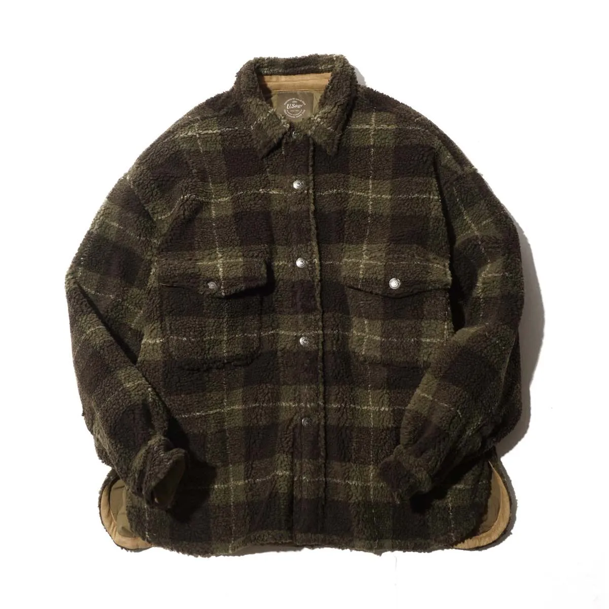 FLEECE SHIRT JACKET - OLIVE