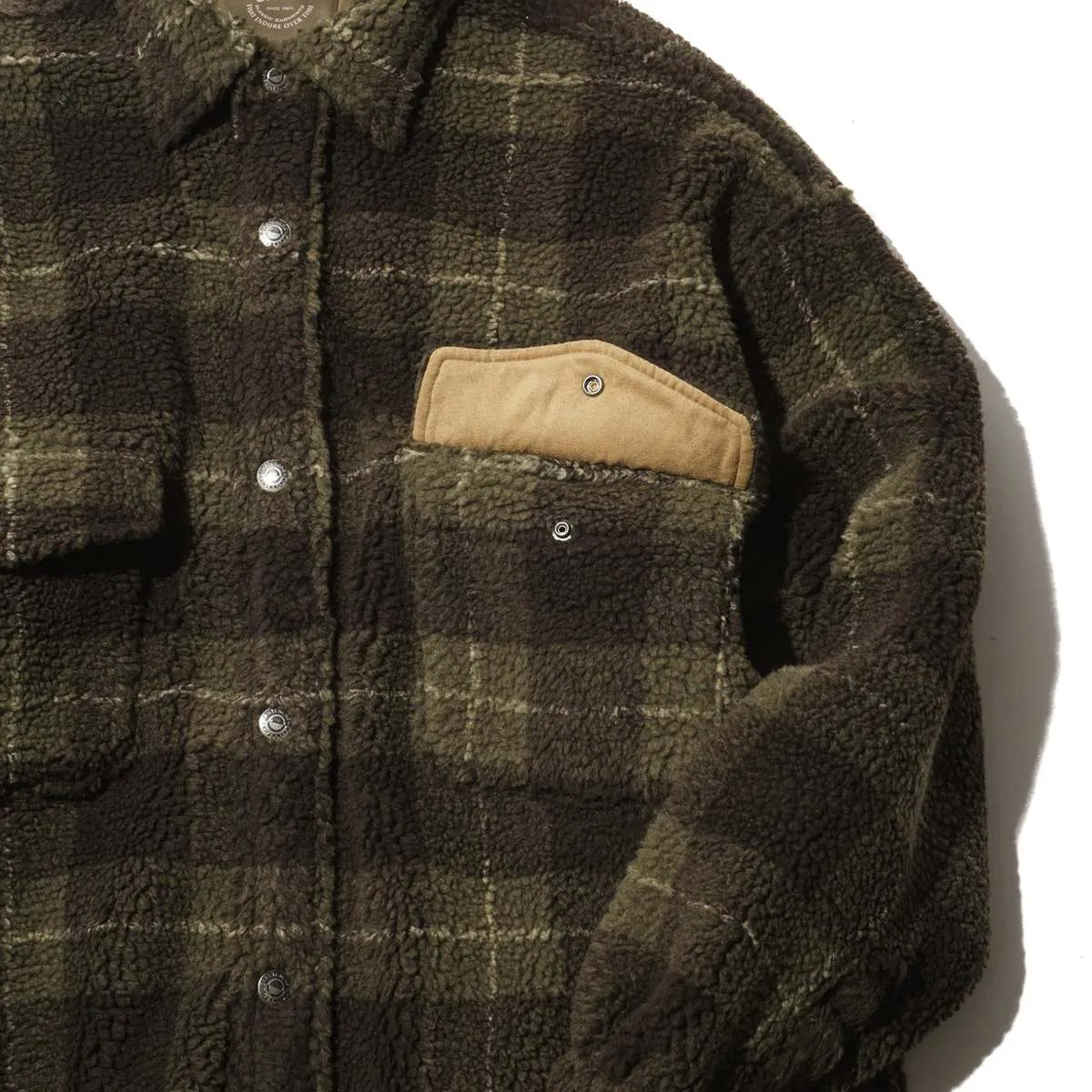 FLEECE SHIRT JACKET - OLIVE