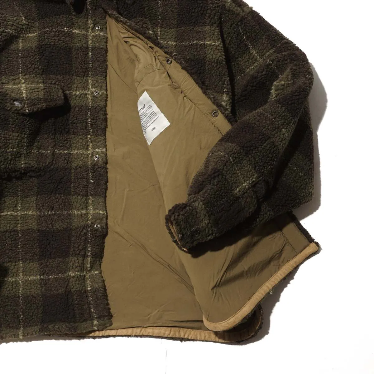 FLEECE SHIRT JACKET - OLIVE