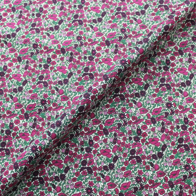 Floral Cotton Lawn Dressmaking - Prune and Blossom - Purple