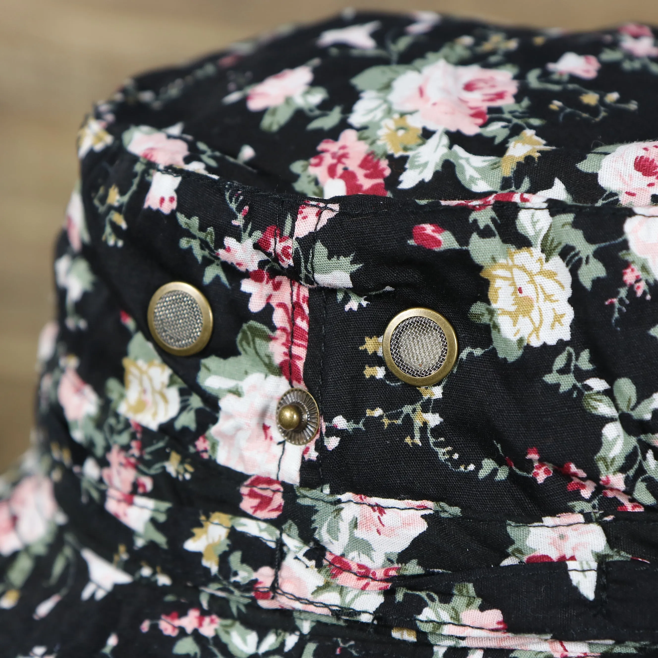 Foot Clan Black Floral Boonie Bucket Hat