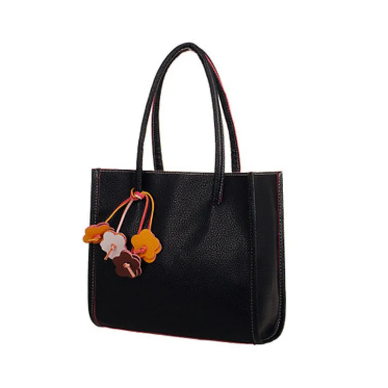 Forward Elegant girls hbags leather shoulder bag cy color flowers Women tote