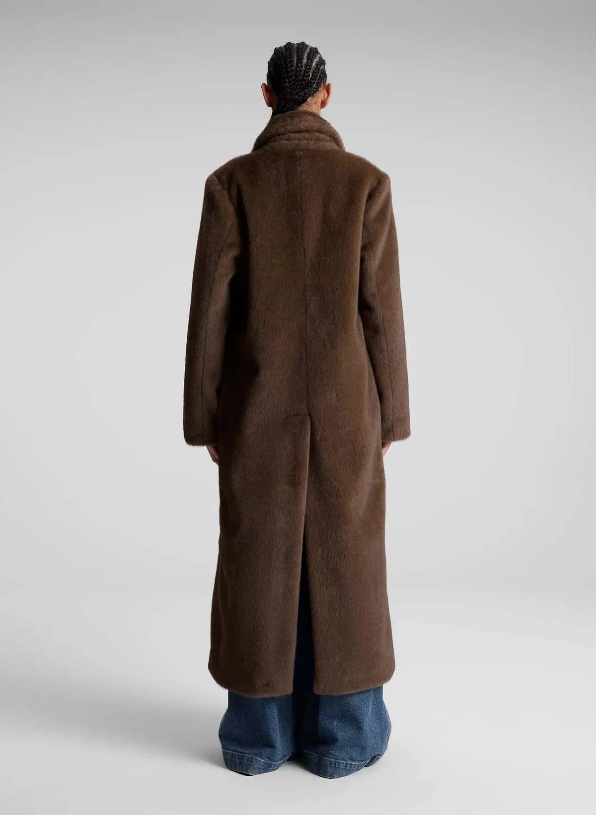 Franklin Faux Fur Coat - Brown