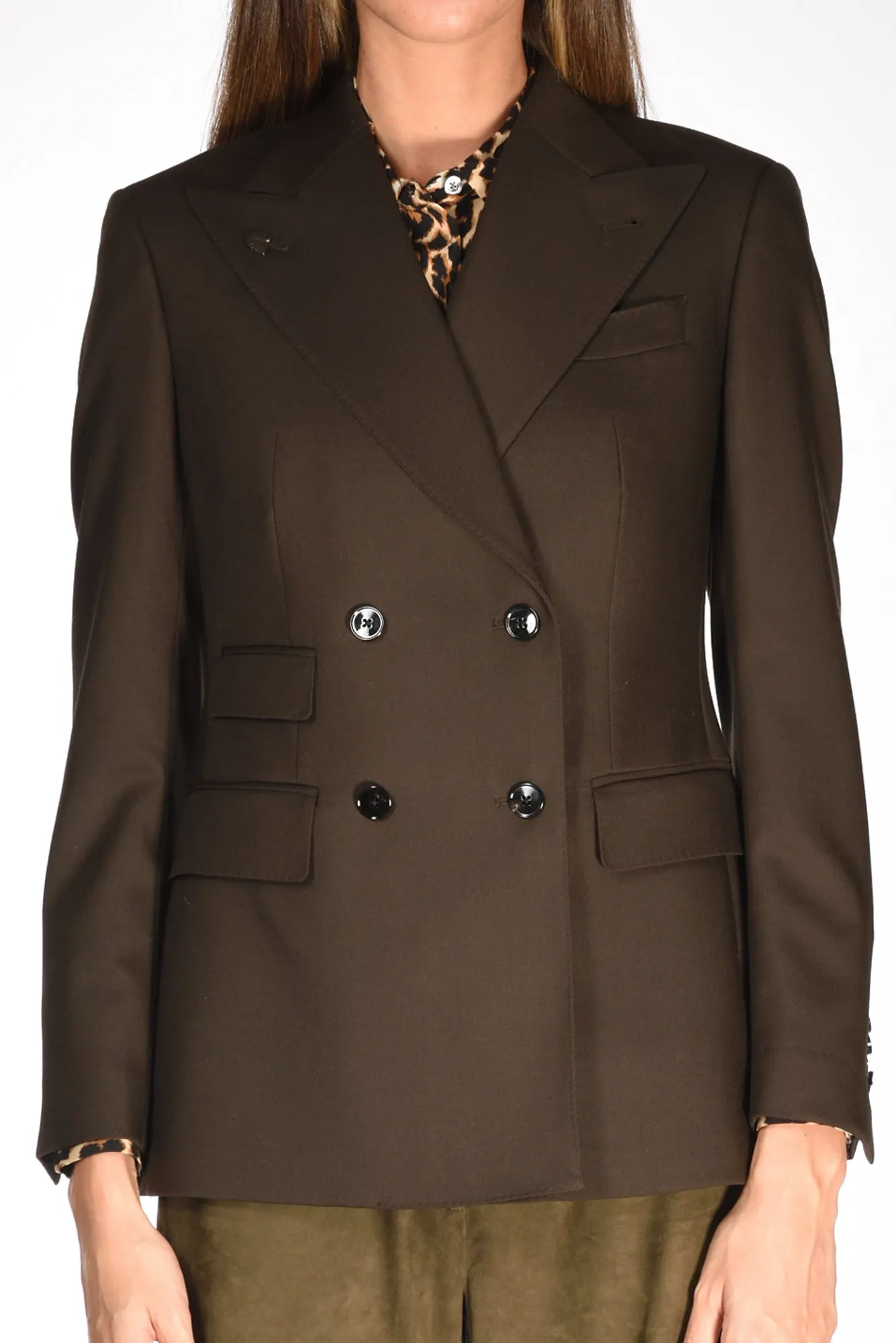 Gabriele Pasini Double-breasted Brown Blazer Women