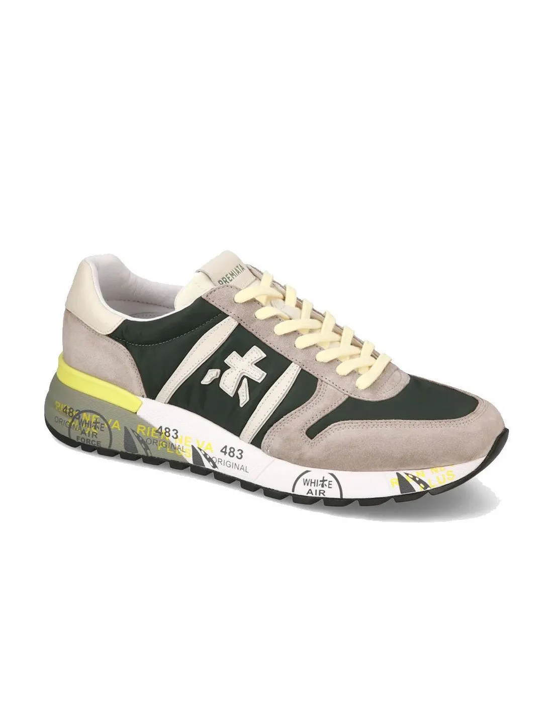 Green Premiata Men's Lander 6632 Sneakers