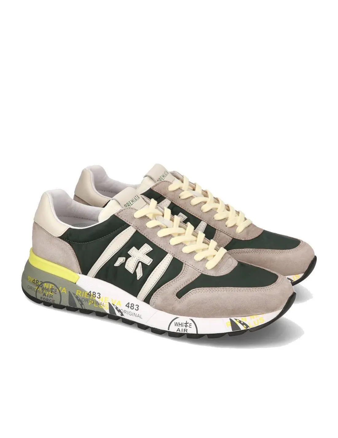 Green Premiata Men's Lander 6632 Sneakers