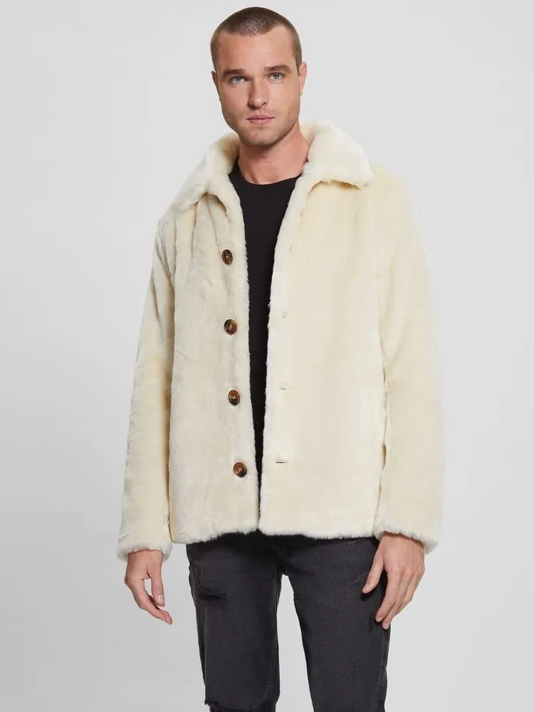 Guess Faux-Fur Balloon Girl Peacoat