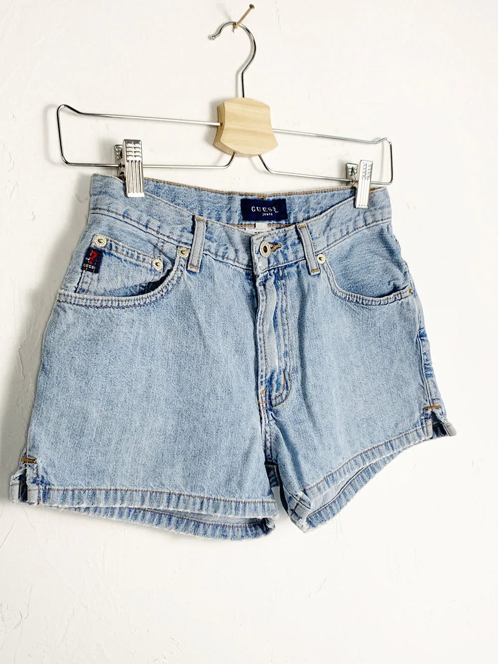 GUESS Light Wash Denim Short Shorts