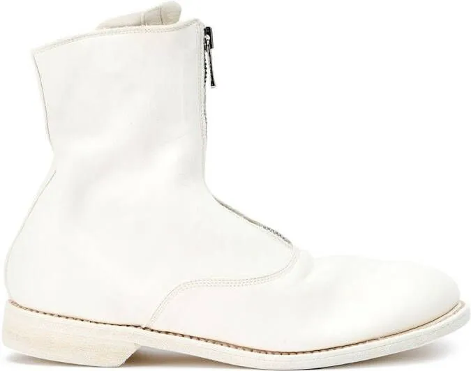 Guidi zipped ankle boots White