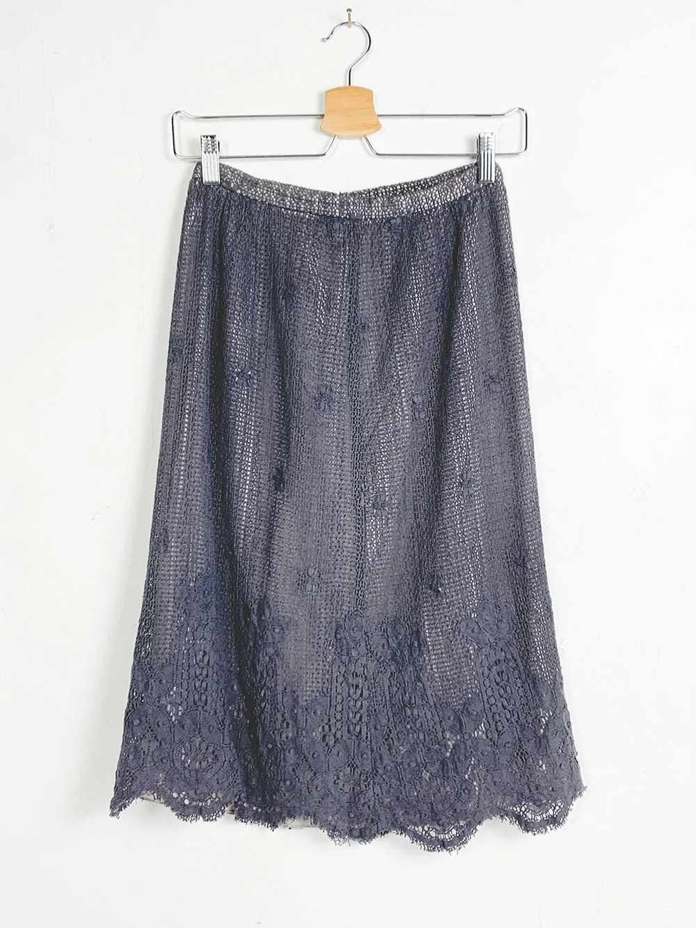 Handcrafted Gray Lace with Overdyed Finish