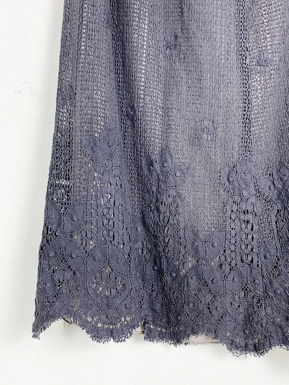 Handcrafted Gray Lace with Overdyed Finish