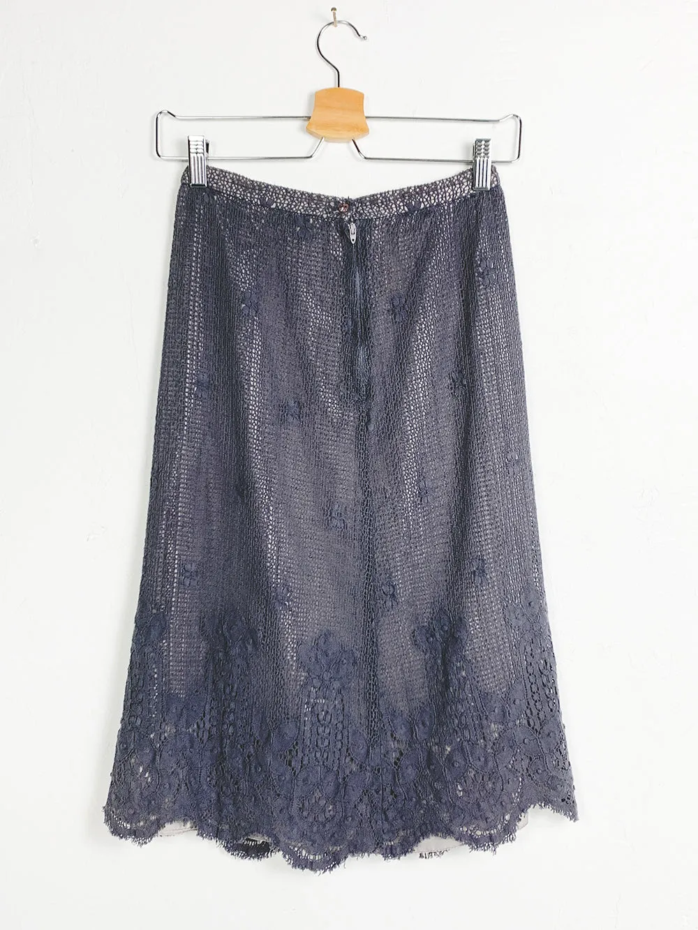 Handcrafted Gray Lace with Overdyed Finish