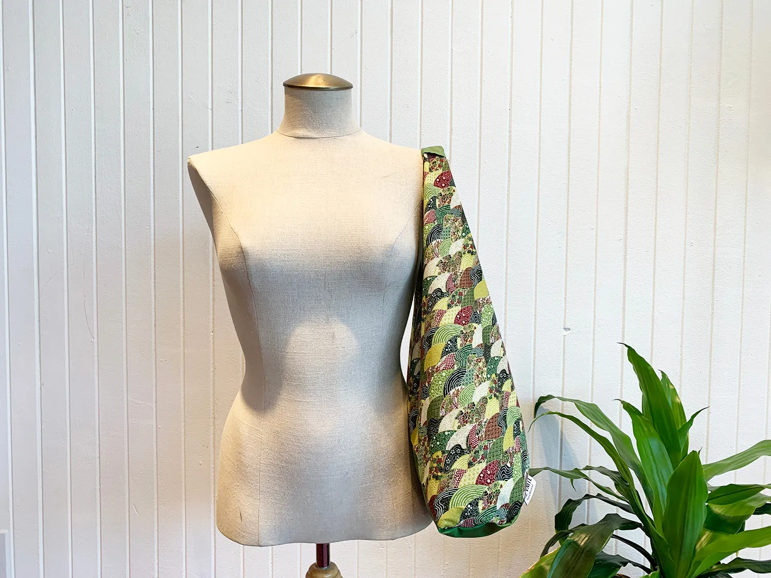 *Handmade* Origami bag | Market bag | Seigaiha (Green)