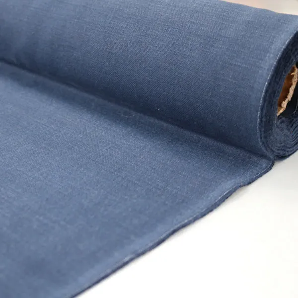 Home Furnishing Fabric - Brushed Panama Weave in Navy Blue