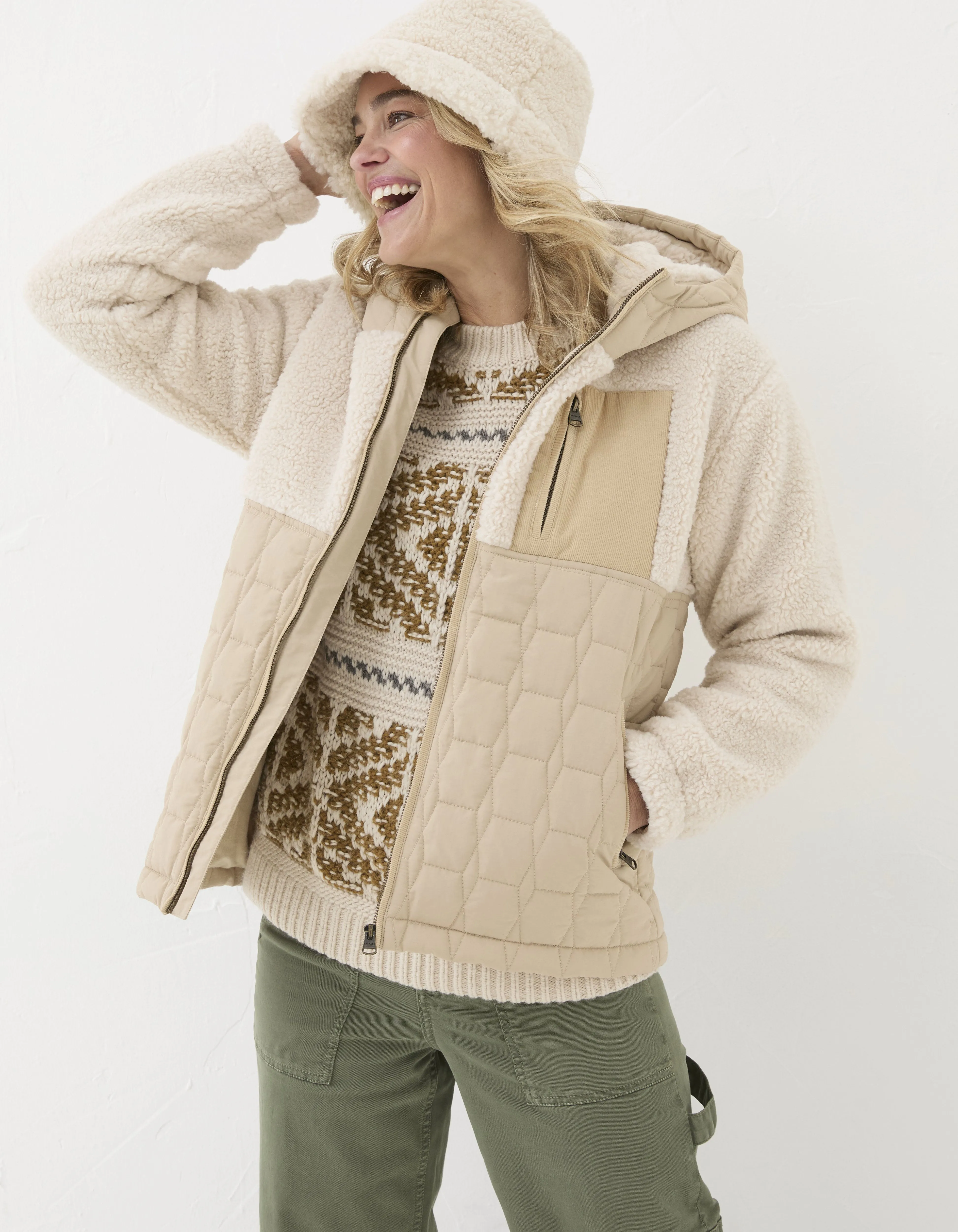 Honey Fleece Quilted Jacket