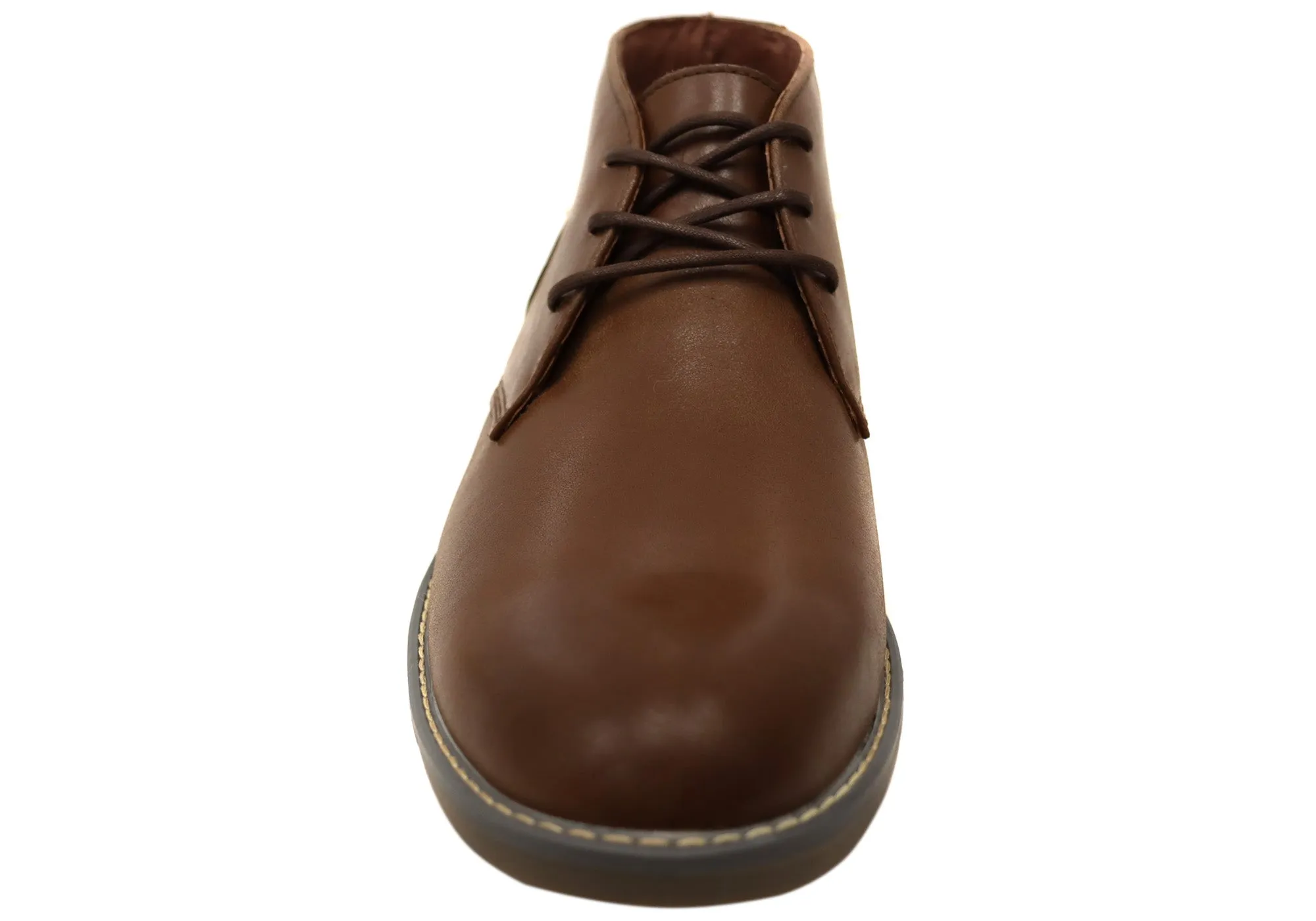 Hush Puppies Terminal Mens Extra Wide Width Brown Leather Boots