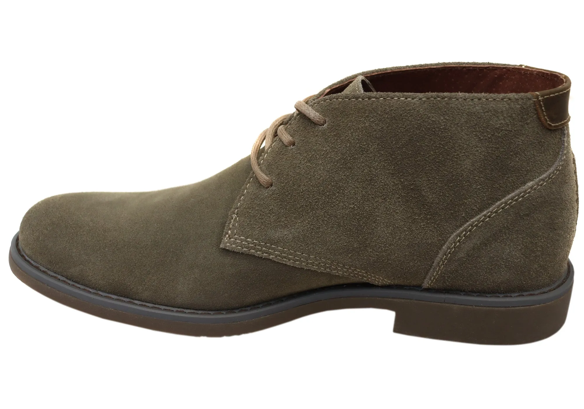 Hush Puppies Terminal Mens Extra Wide Width Leather Suede Boots