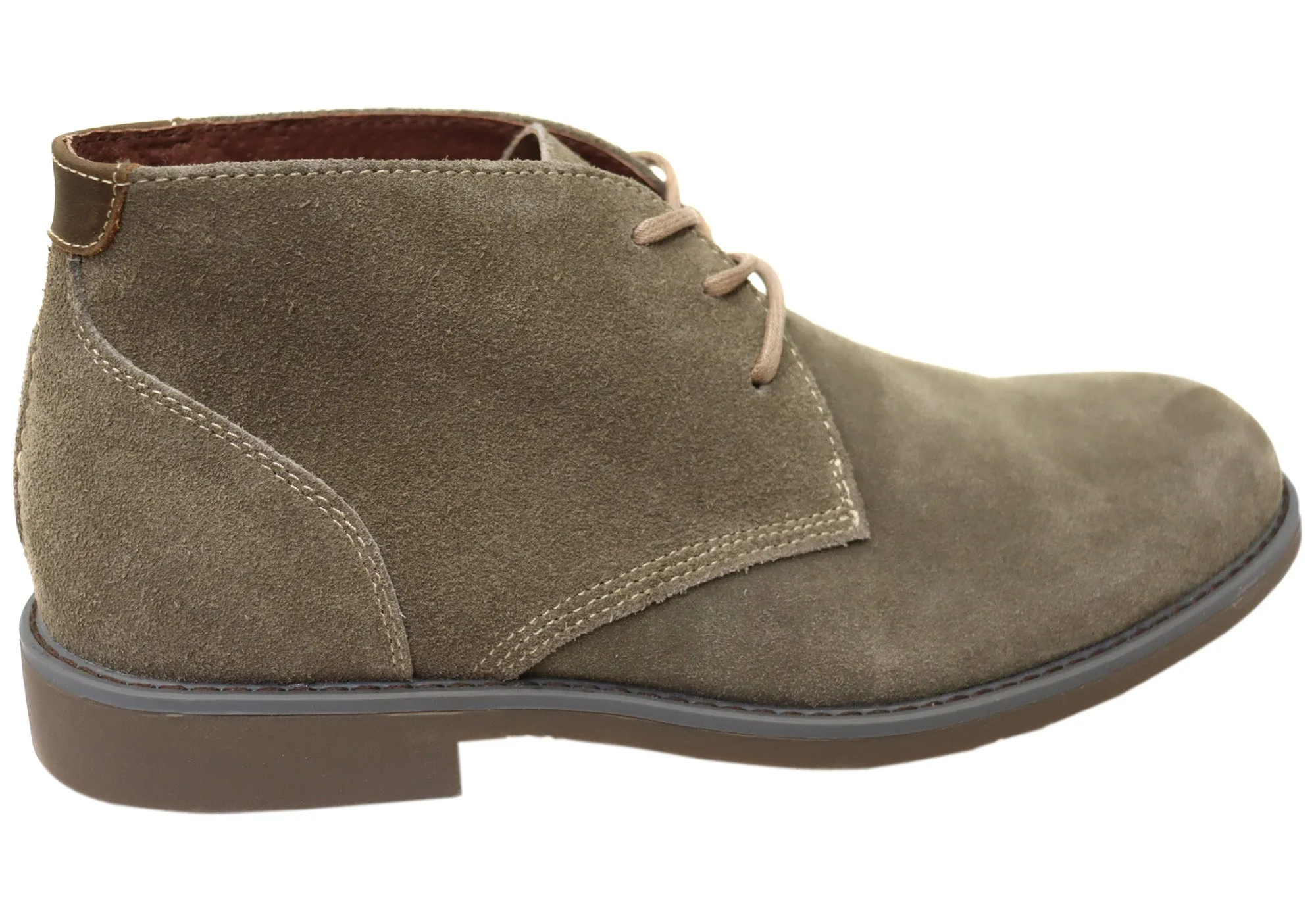 Hush Puppies Terminal Mens Extra Wide Width Leather Suede Boots