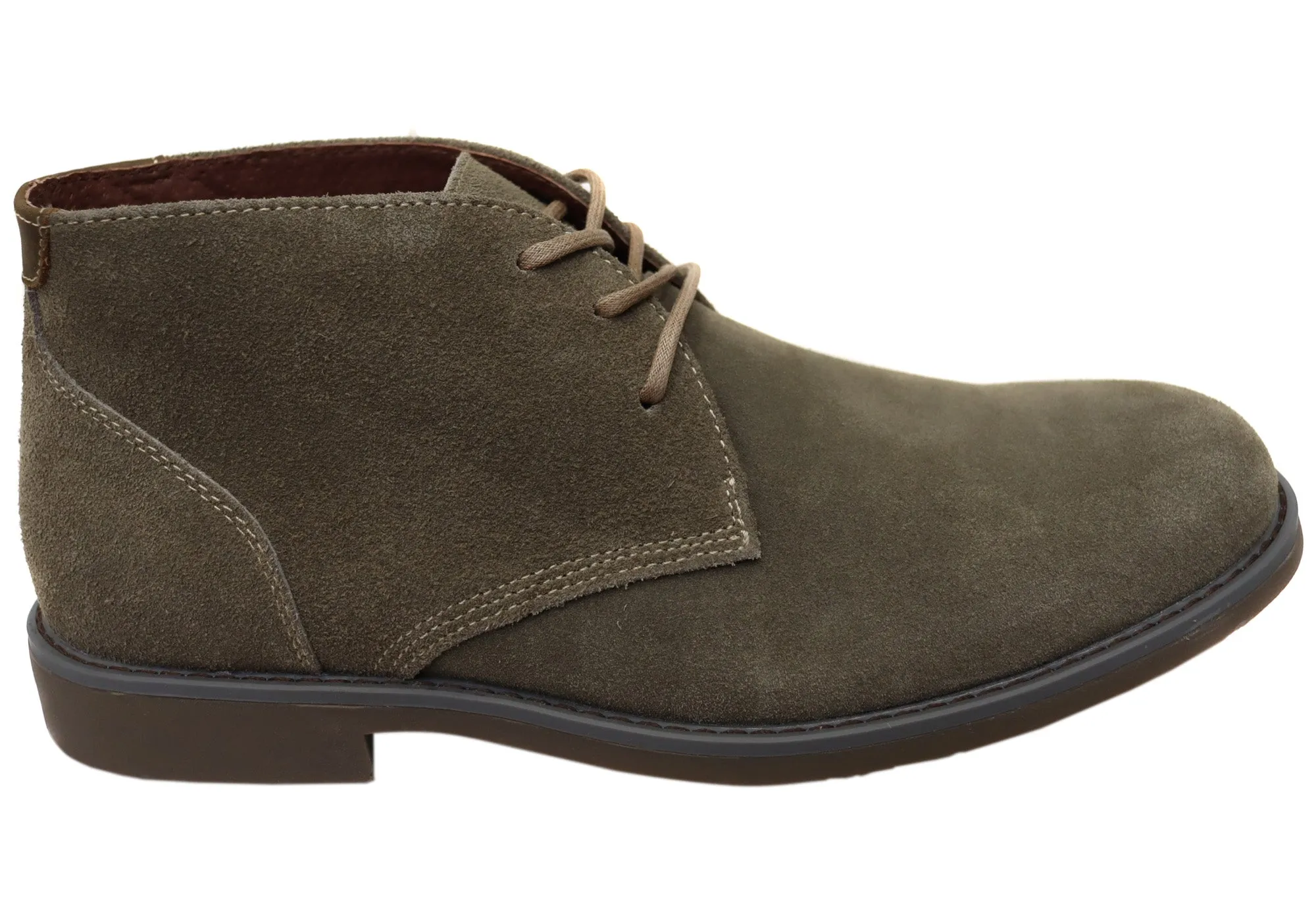 Hush Puppies Terminal Mens Extra Wide Width Leather Suede Boots